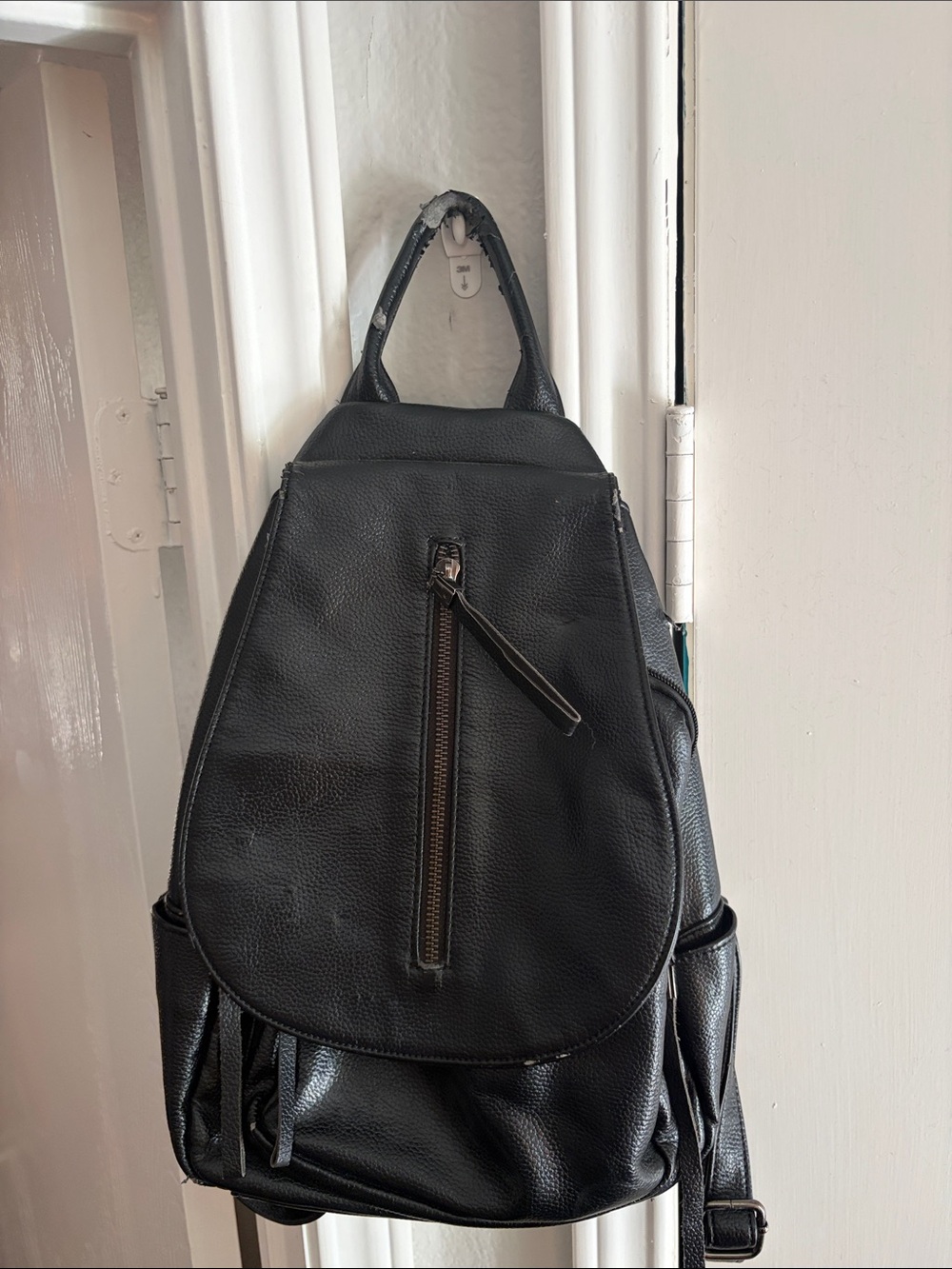 Classic Black Pebbled Backpack — Women's Everyday Backpack